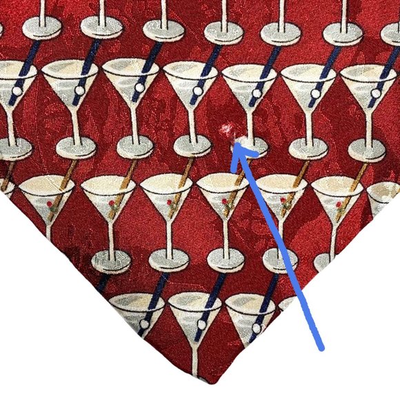 MUSEUM ARTIFACTS 100% Silk Martini Tie - Picture 7 of 7